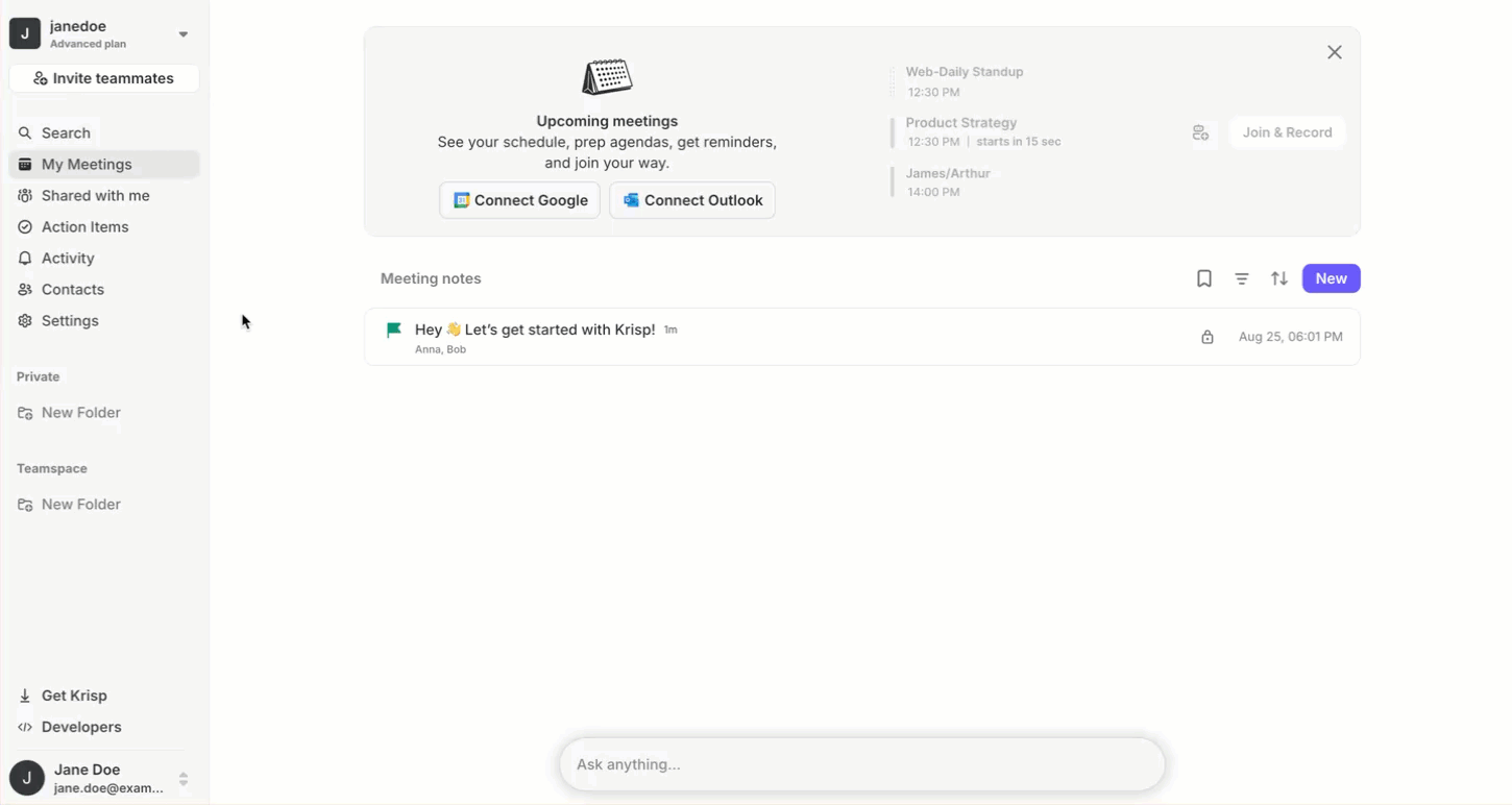Creating and configuring a team webhook from Settings, Integrations, Team