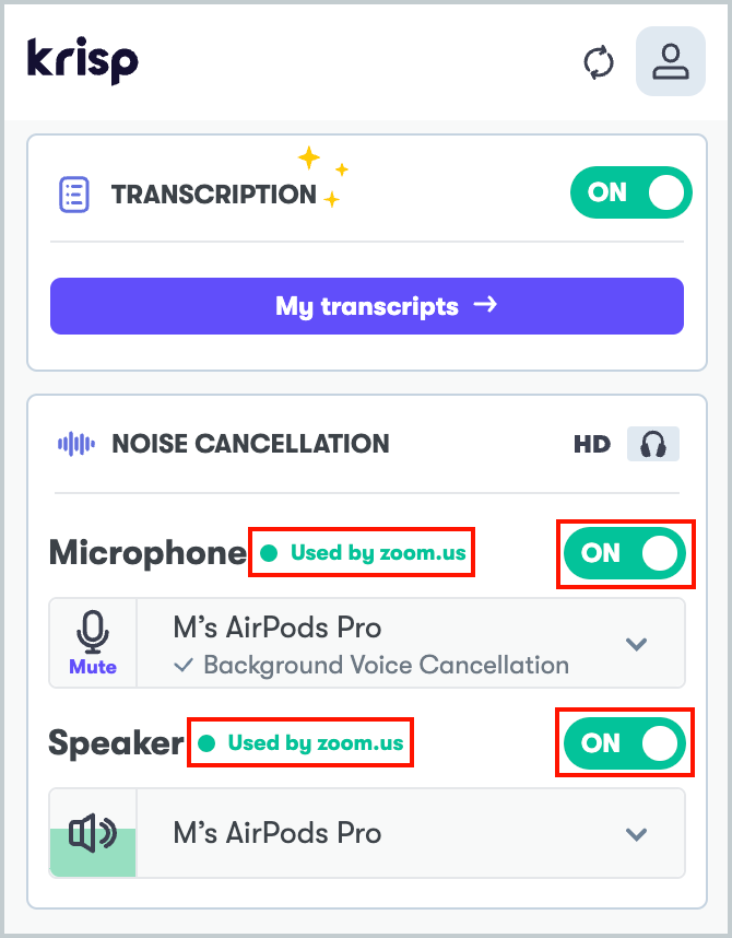 Is Krisp removing the noise during my meetings? Krisp Help